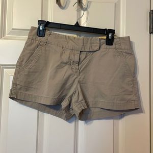 J Crew, size 6, khaki chino shorts